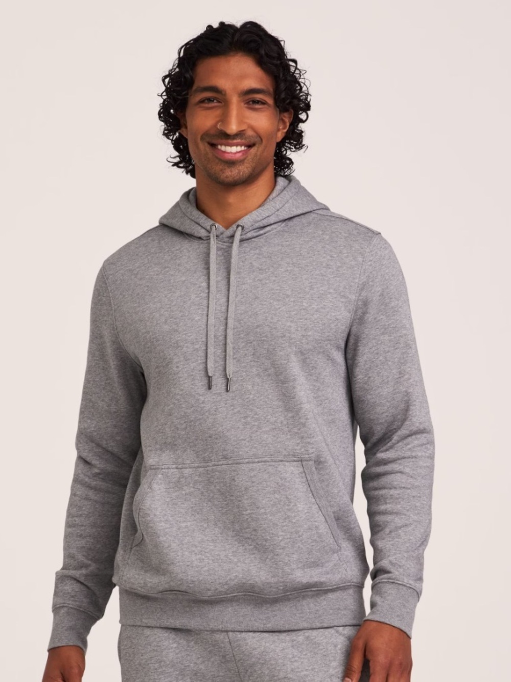Denver Hayes Modern Fit Popover Hoodie Heather Grey XL